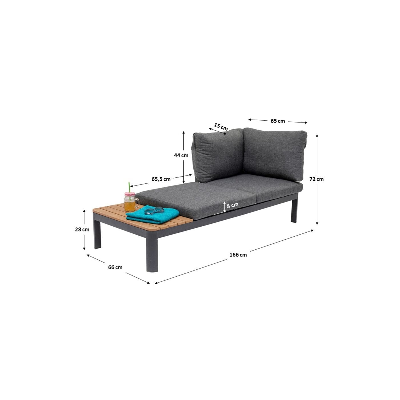 Chaise Longue Happy Day Right Kare Design Bank 82726
