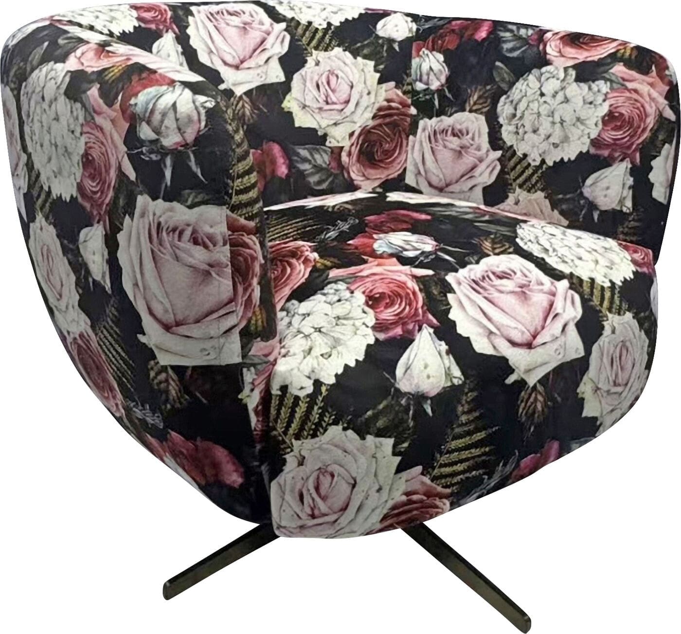 Draaistoel Met Arm Peony Roses Kare Design Armstoel 71057