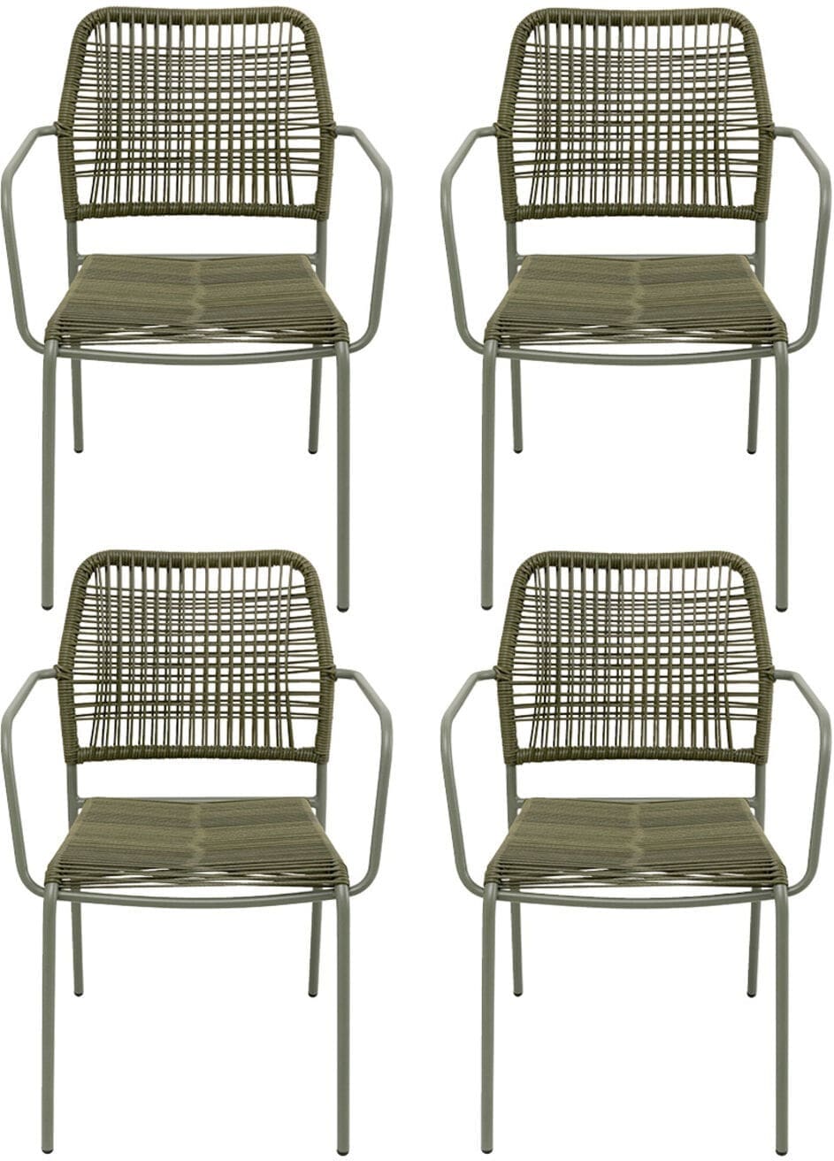 Eetkamerstoel Madagascar Green 4/Set Kare Design Eetkamerstoel 40434