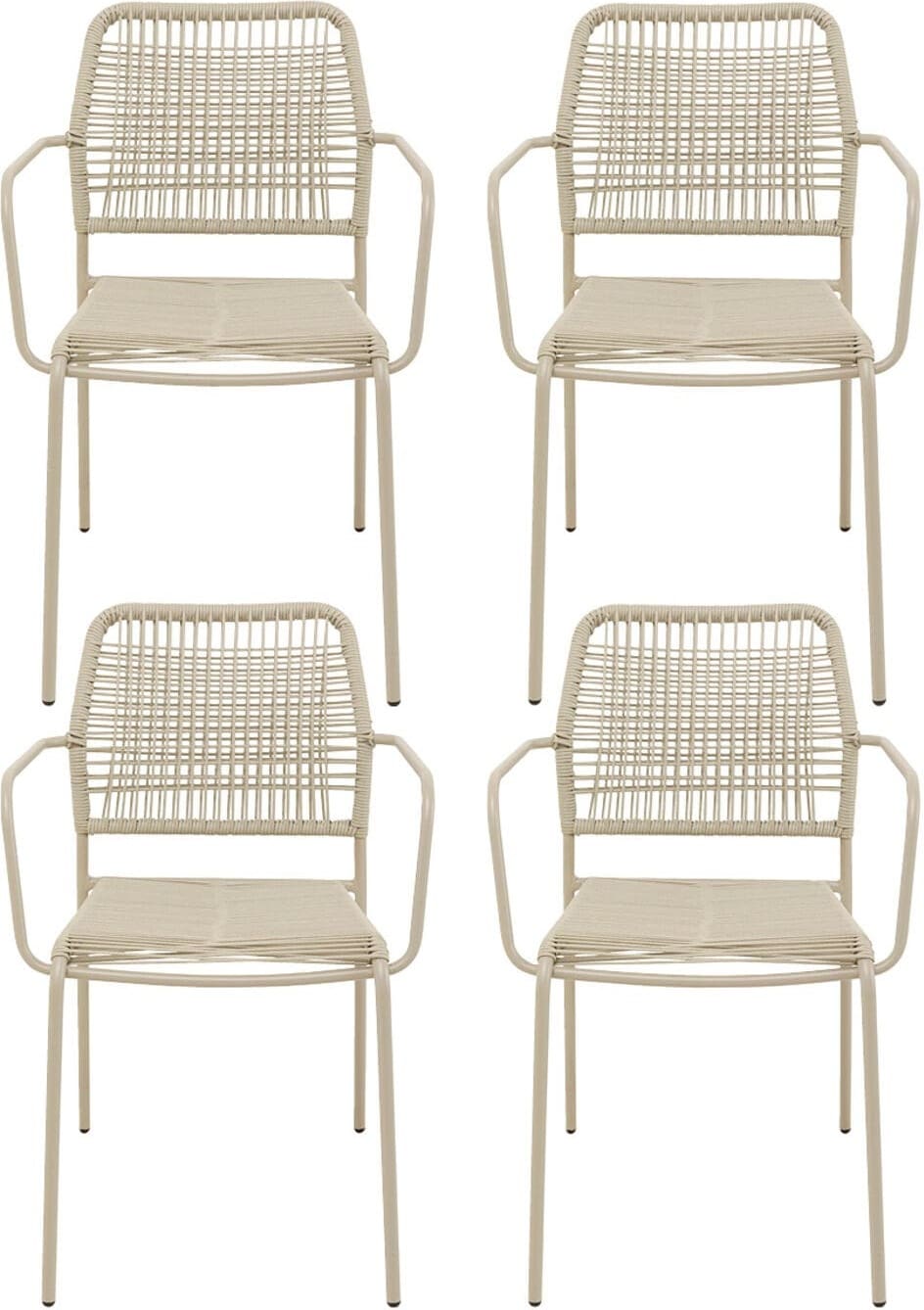 Eetkamerstoel Madagascar Grey 4/Set Kare Design Eetkamerstoel 40433