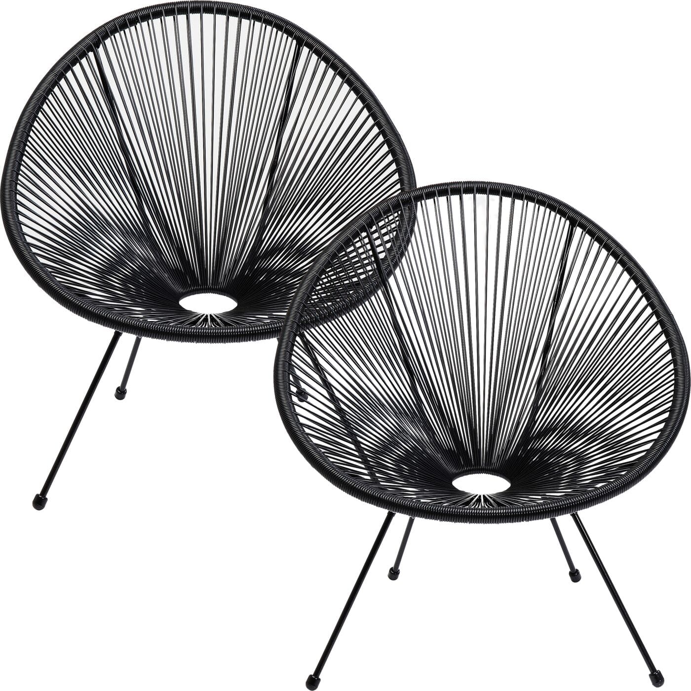 Fauteuil Acapulco Mono Black 2/Set Kare Design Fauteuil 47420