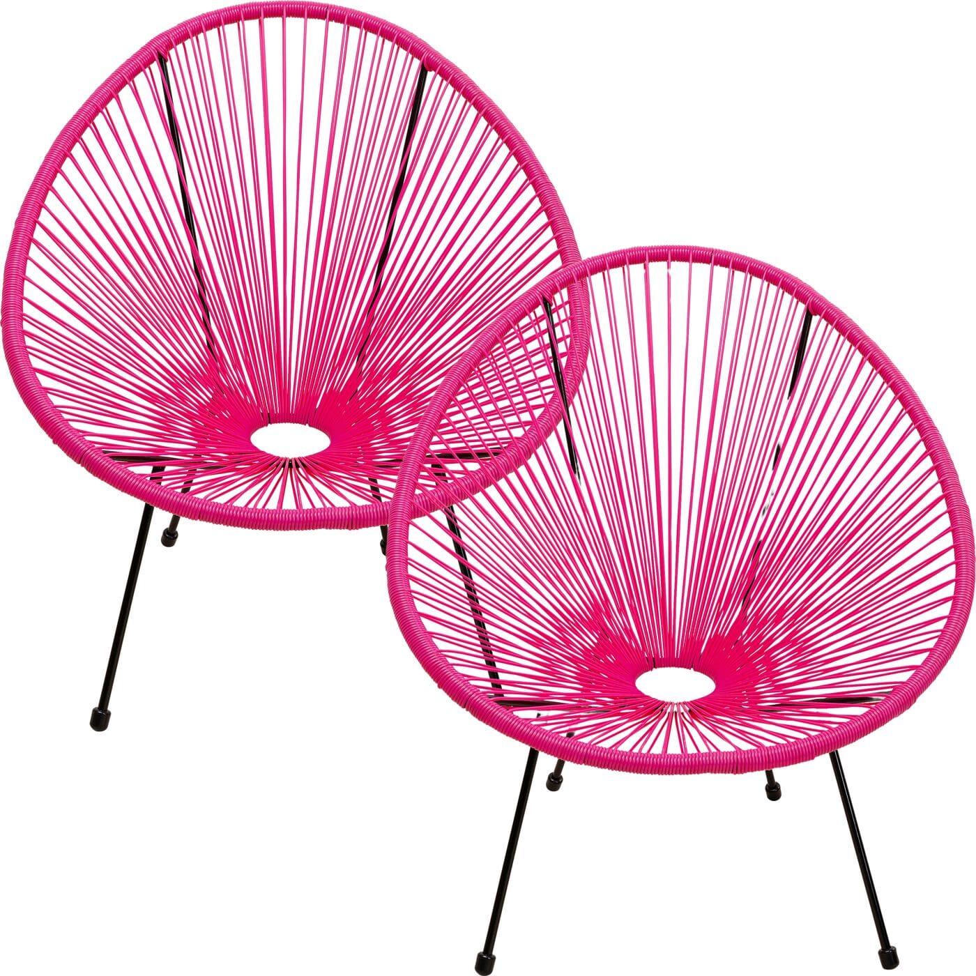 Fauteuil Acapulco Pink 2/Set Kare Design Fauteuil 47423