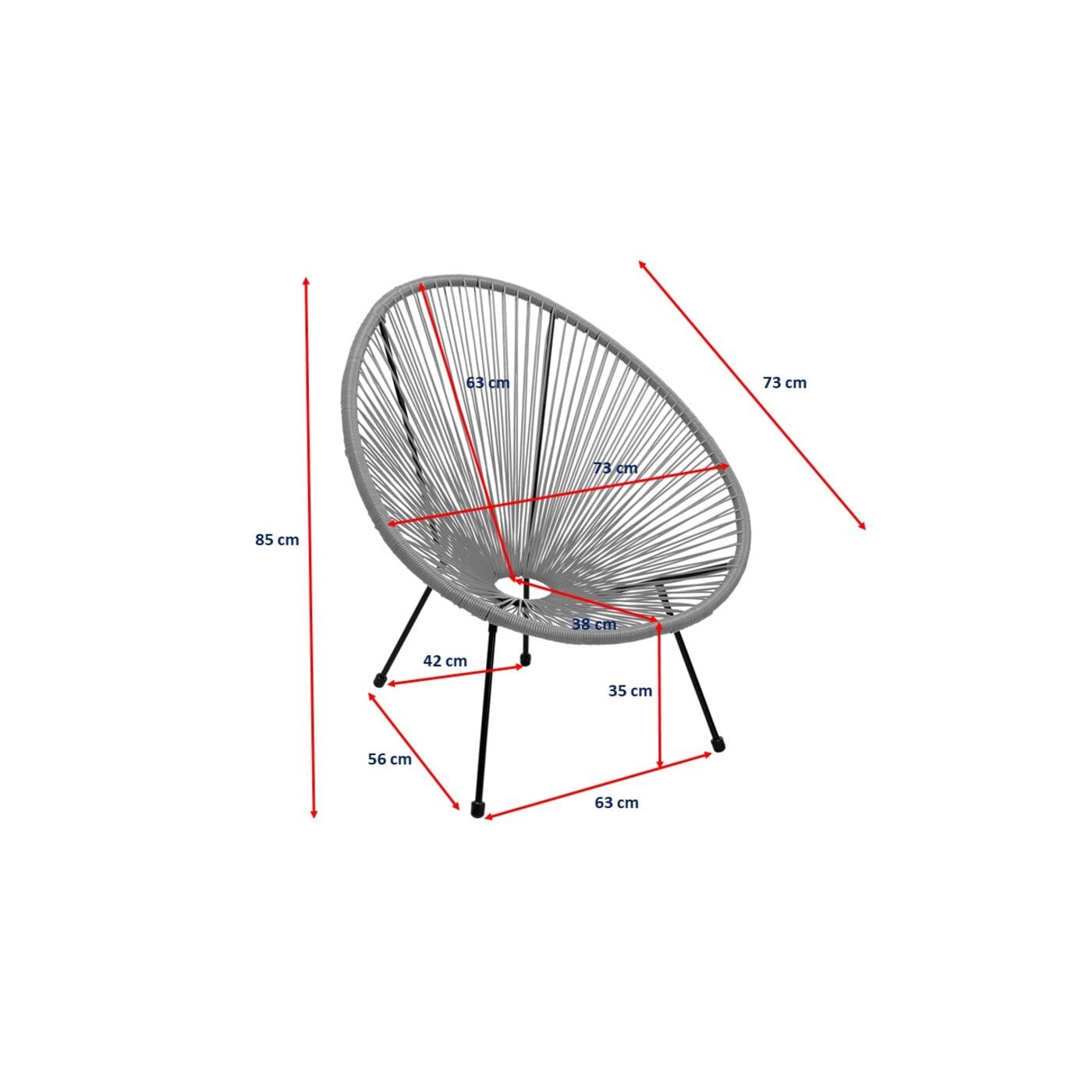 Fauteuil Acapulco Yellow 2/Set Kare Design Fauteuil 47418
