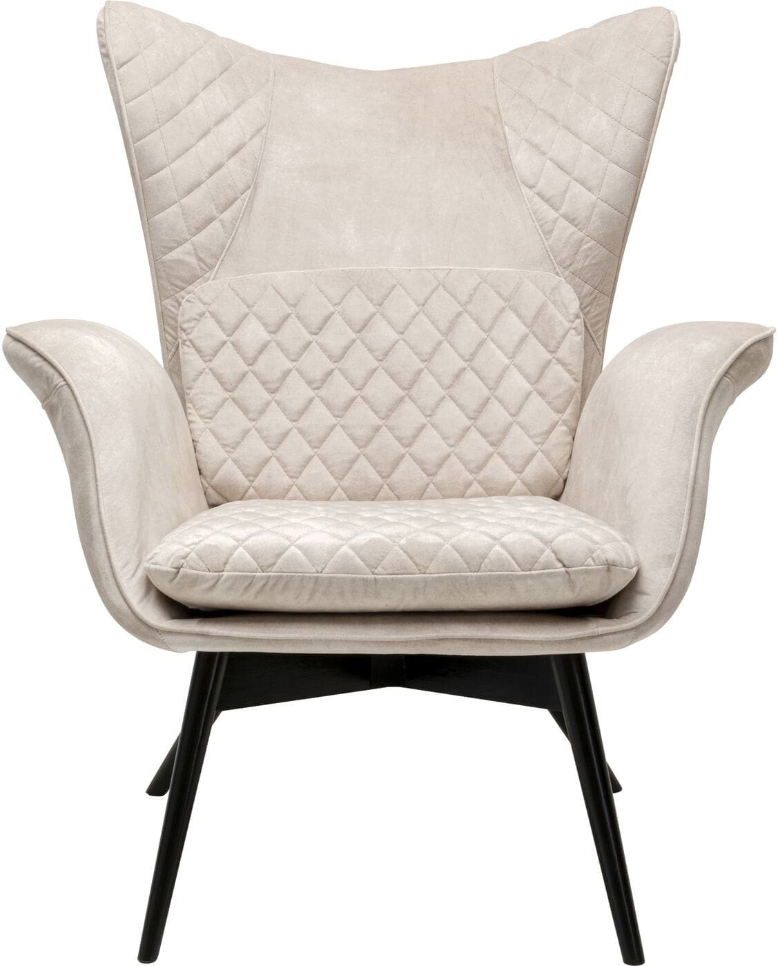 Fauteuil Tudor Velvet Creme Kare Design Fauteuil 70738