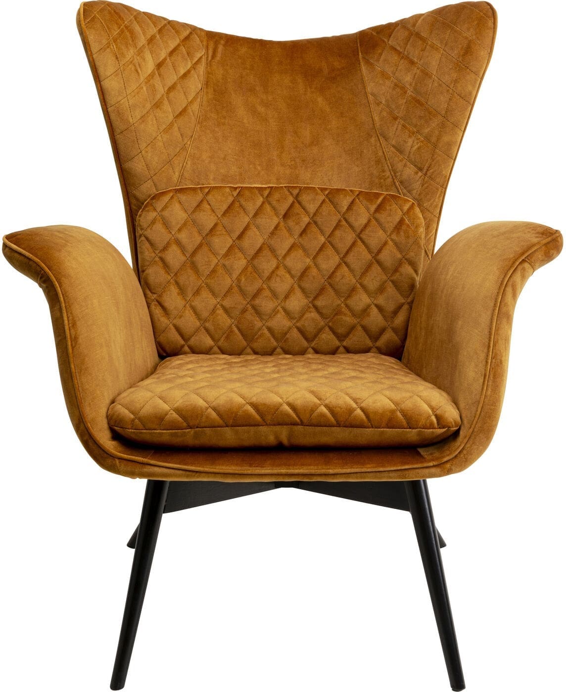 Fauteuil Tudor Velvet Gold Brown Kare Design Fauteuil 70737