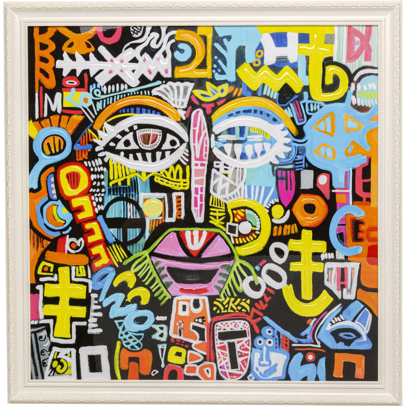 Fotolijst Doodle Face 80x80cm Kare Design Schilderij 57553