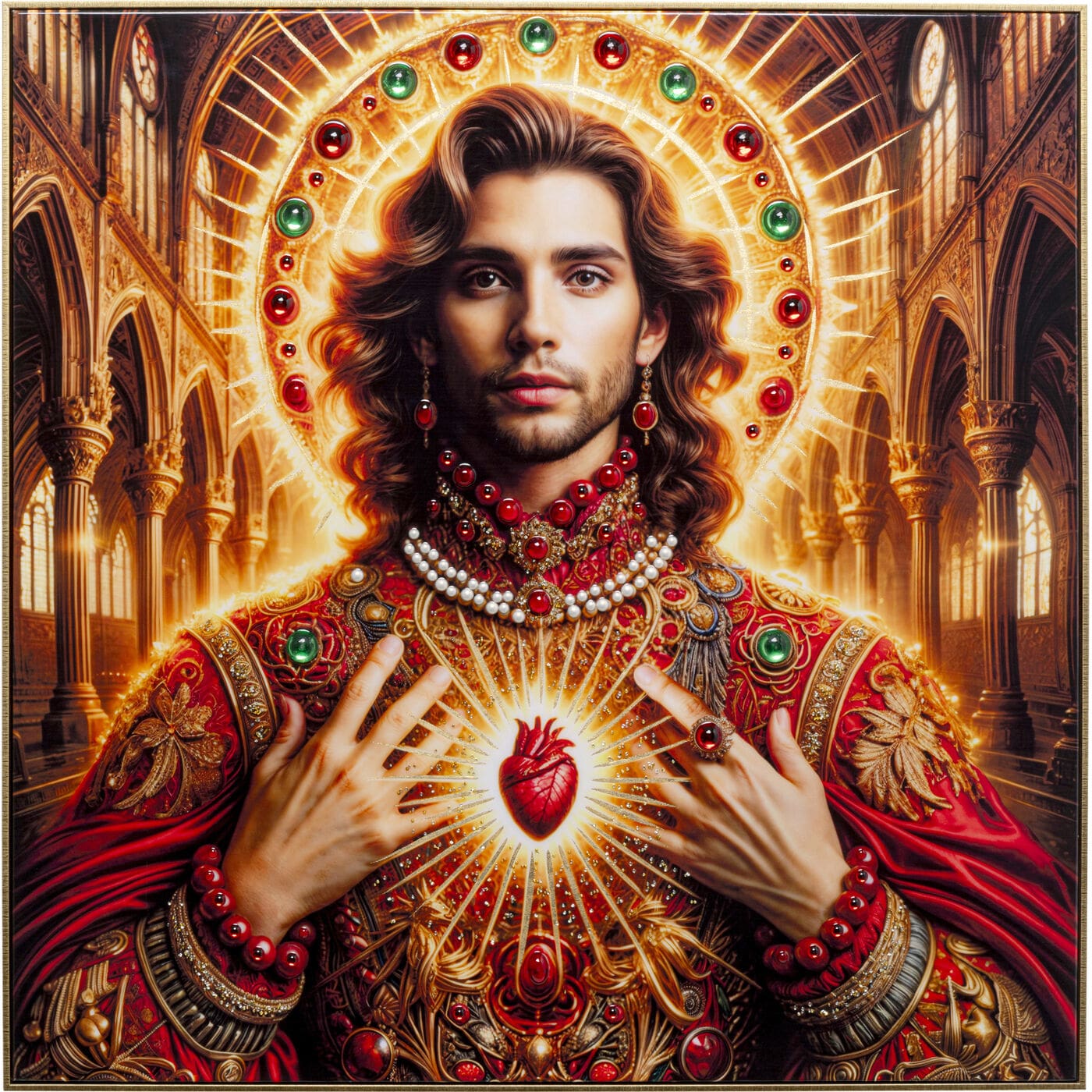 Fotolijst Saint Halo Man 100x100cm Kare Design Schilderij 57548