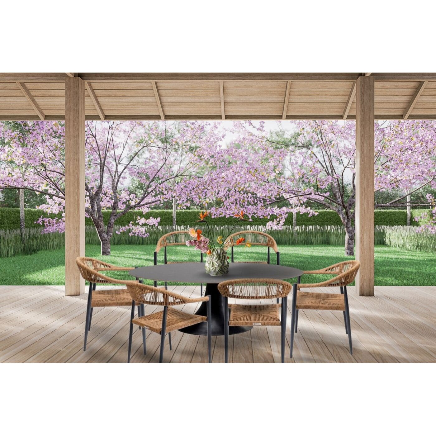 Garden Set Palma Possibilita 220cm Nature 7/Set Kare Design 47439