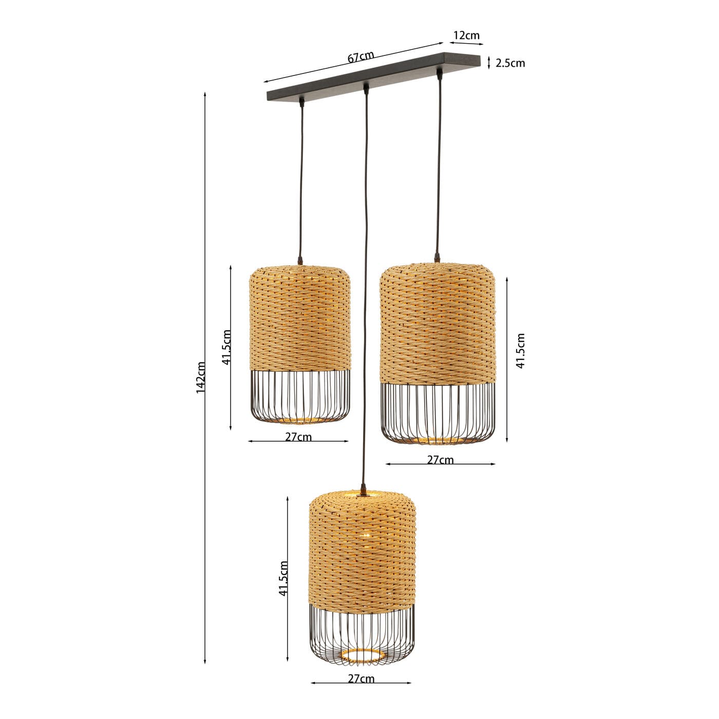 Hanglamp Aloha Tre 142cm Kare Design Hanglamp 56532