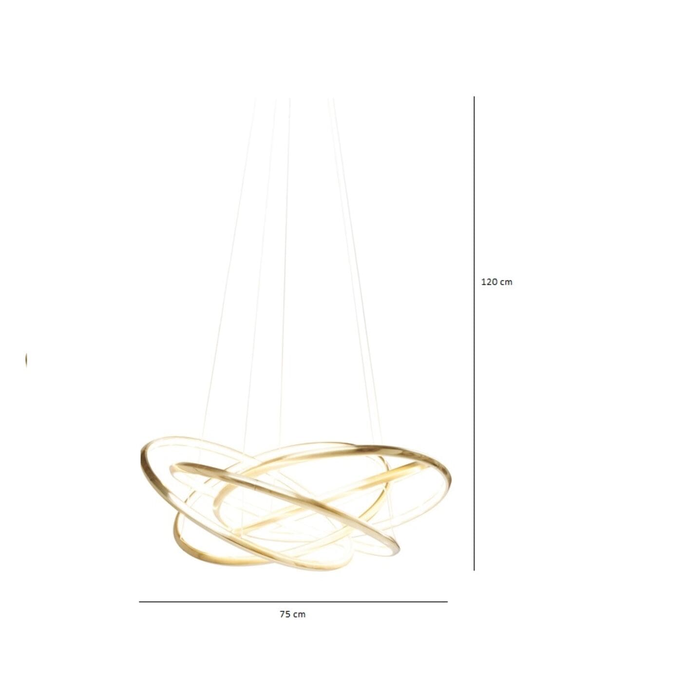 Hanglamp Saturn LED Gold Big Kare Design Hanglamp 60715