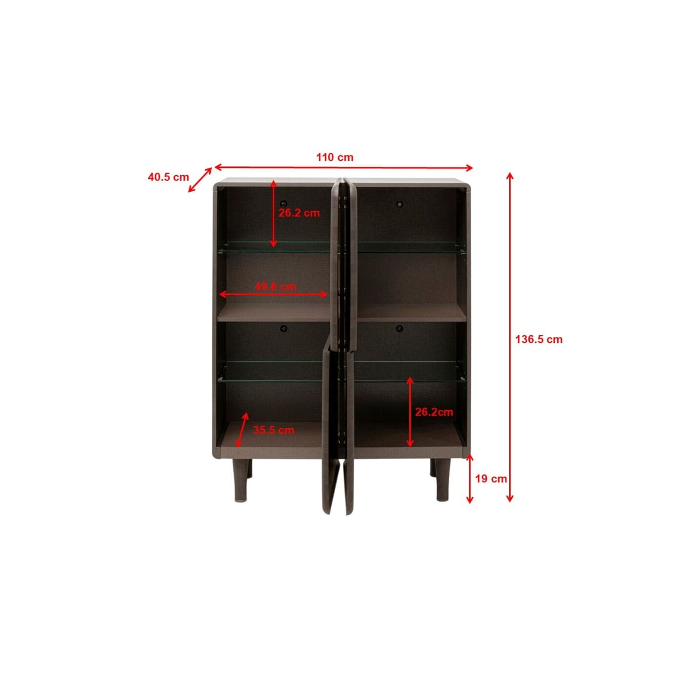 Highboard Divine 110x137cm Kare Design Kast|Bergkast 70053