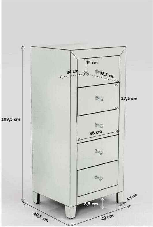 Highboard Luxury 5 Drawers - Afbeelding 19