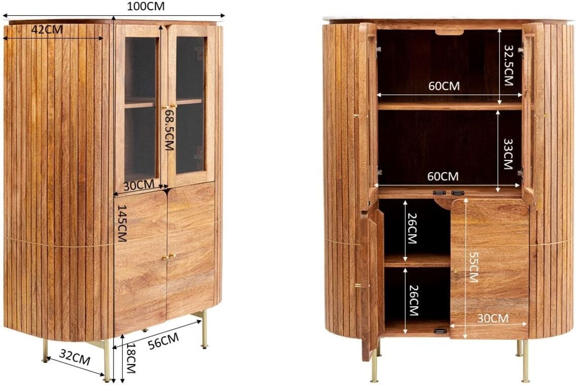 Kast Grace 100x145cm Kare Design Kast|Bergkast 86465