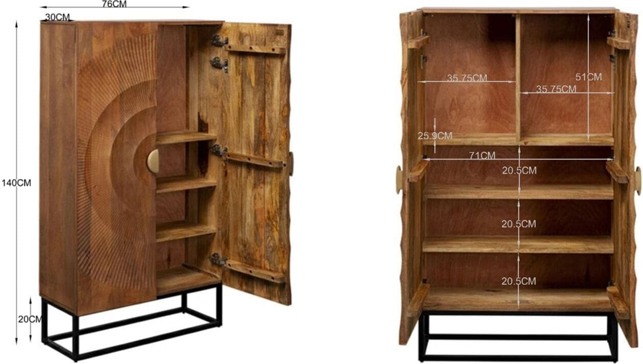 Kast Madeira Bright 76x140cm Kare Design Kast|Bergkast 86708