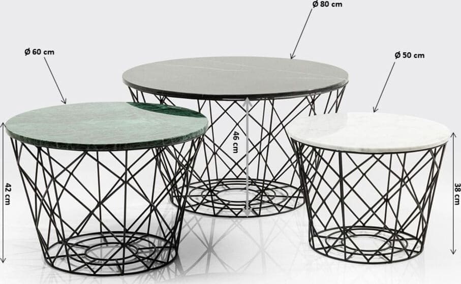 Salontafel East Coast Round (3/Set) Kare Design Salontafel 81832