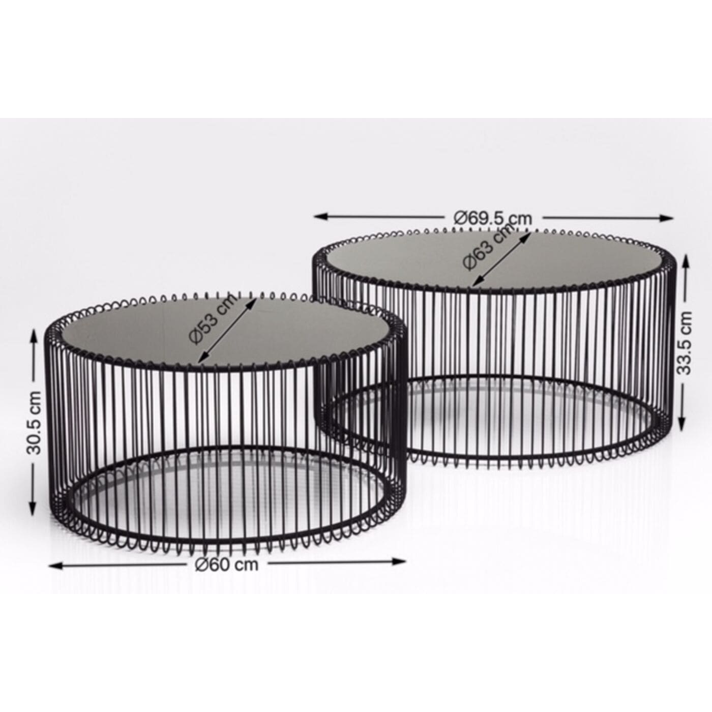 Salontafel Wire - Black - (2/Set) - Afbeelding 28