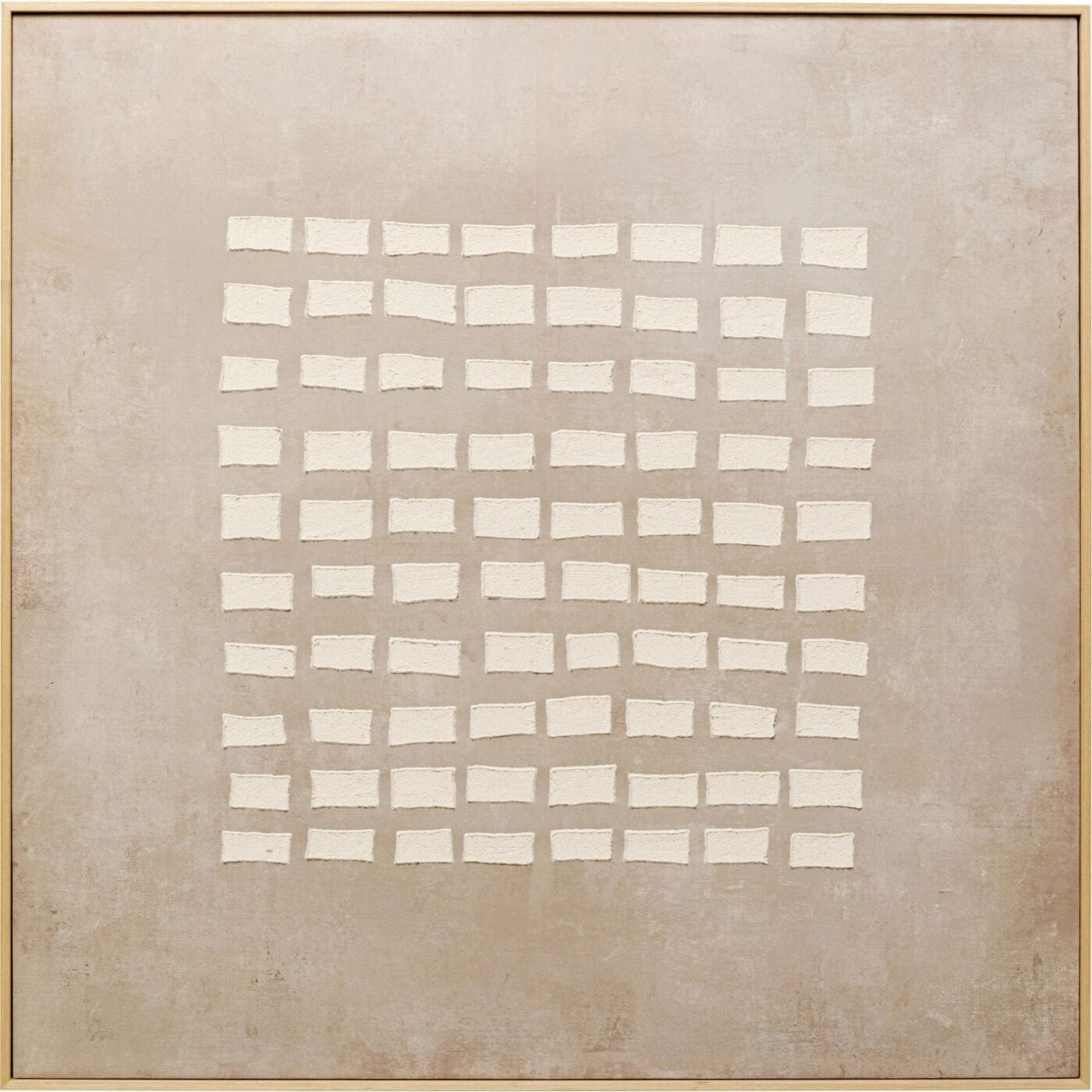 Schilderij Canvas Art Row Beige 100x100cm Kare Design Schilderij 57800