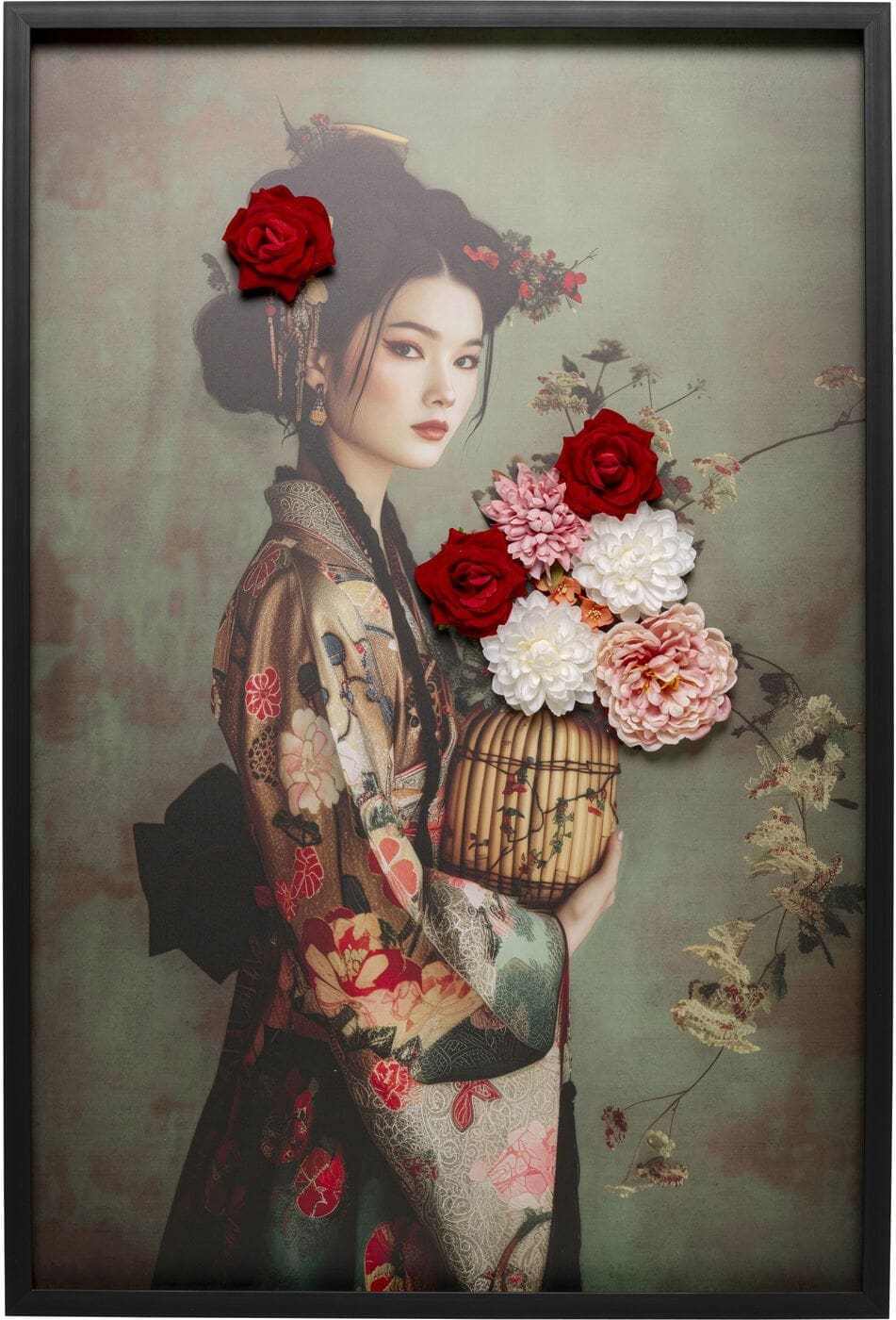 Schilderij Canvas Kimono Girl 84x124cm Kare Design Schilderij 58007