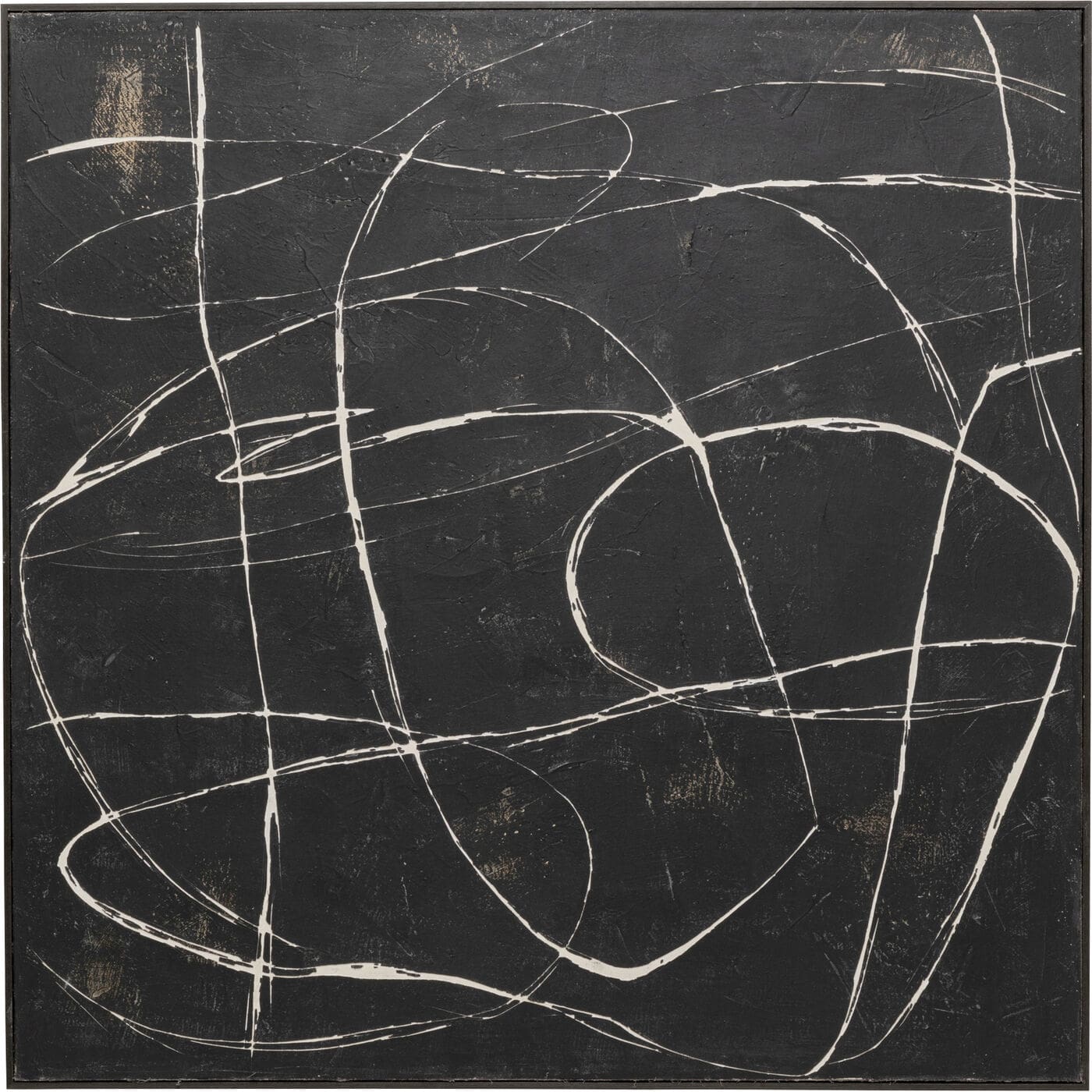 Schilderij Canvas Sketch Black 120x120cm Kare Design Schilderij 57539