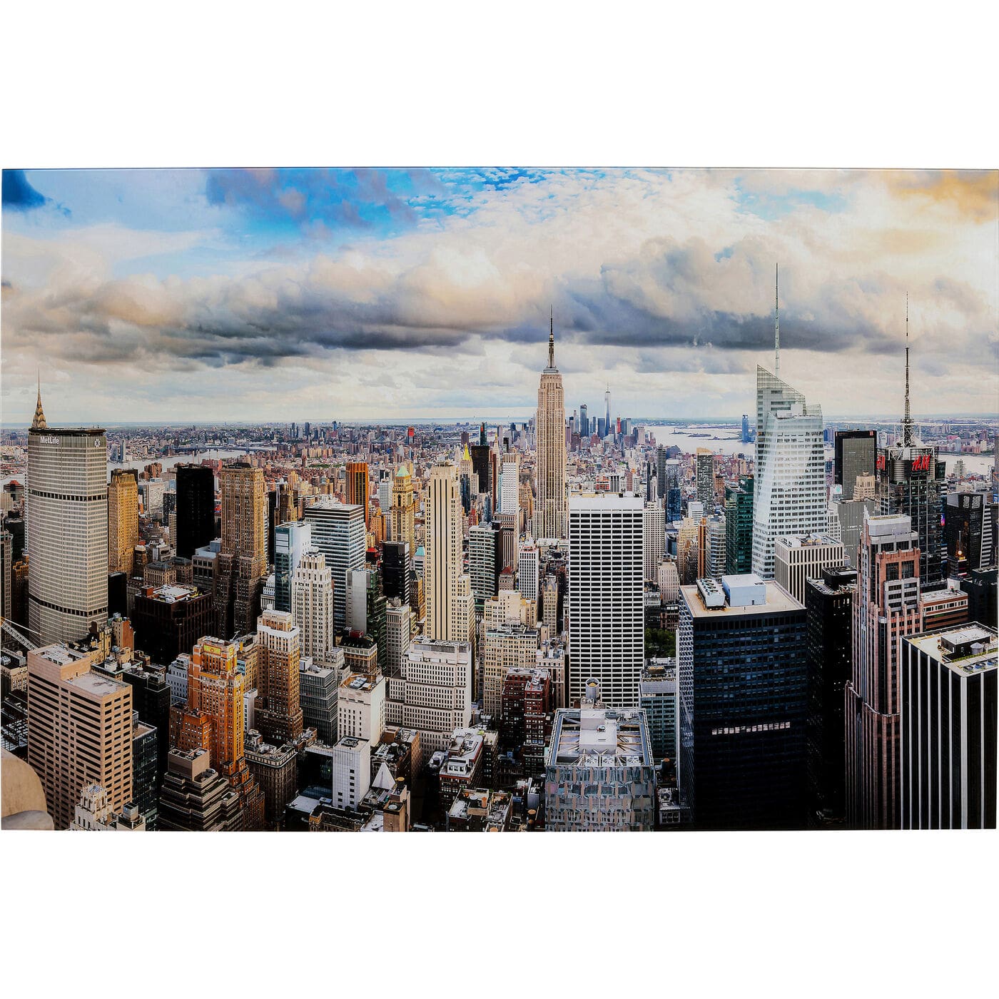 Schilderij Glas City View 150x100cm Kare Design Schilderij 56581