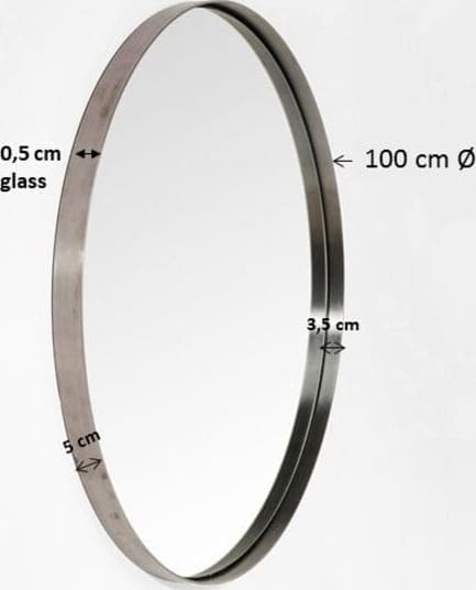 Spiegel Curve Brass Ø100cm - Afbeelding 18