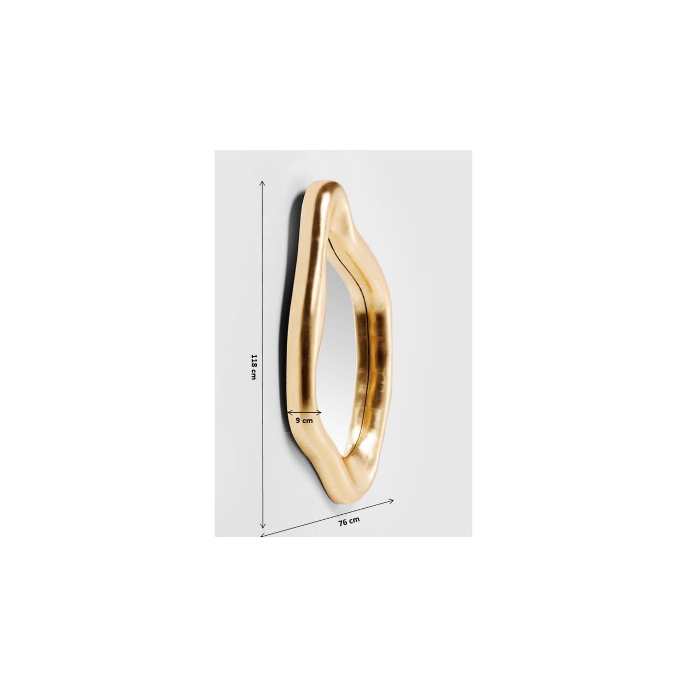 Spiegel Hologram Gold 119x76cm Kare Design Spiegel 83206