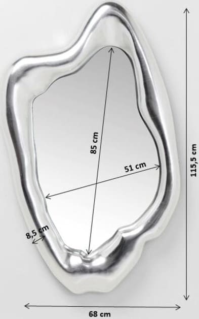 Spiegel Hologram Silver 117x68cm Kare Design Spiegel 80946