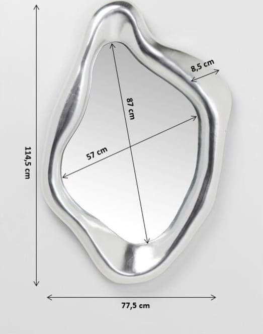 Spiegel Hologram Silver 119x76cm Kare Design Spiegel 80945