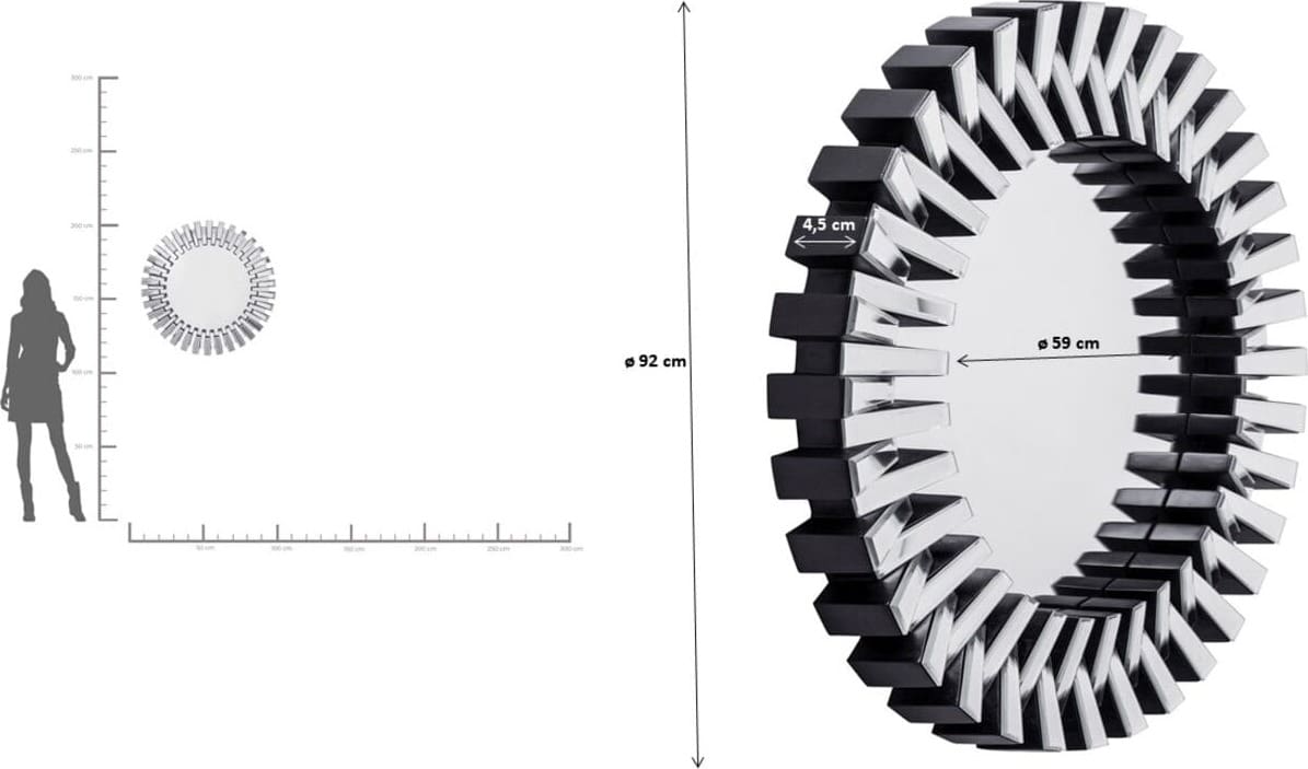 Spiegel Sprocket Ø92cm Kare Design Spiegel 79985