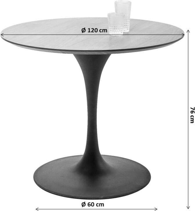 Tafel Invitation Set White Brass Ø120cm Kare Design Eettafel 85958