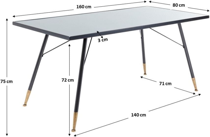 Tafel La Gomera 160x80cm Kare Design Eettafel 85829