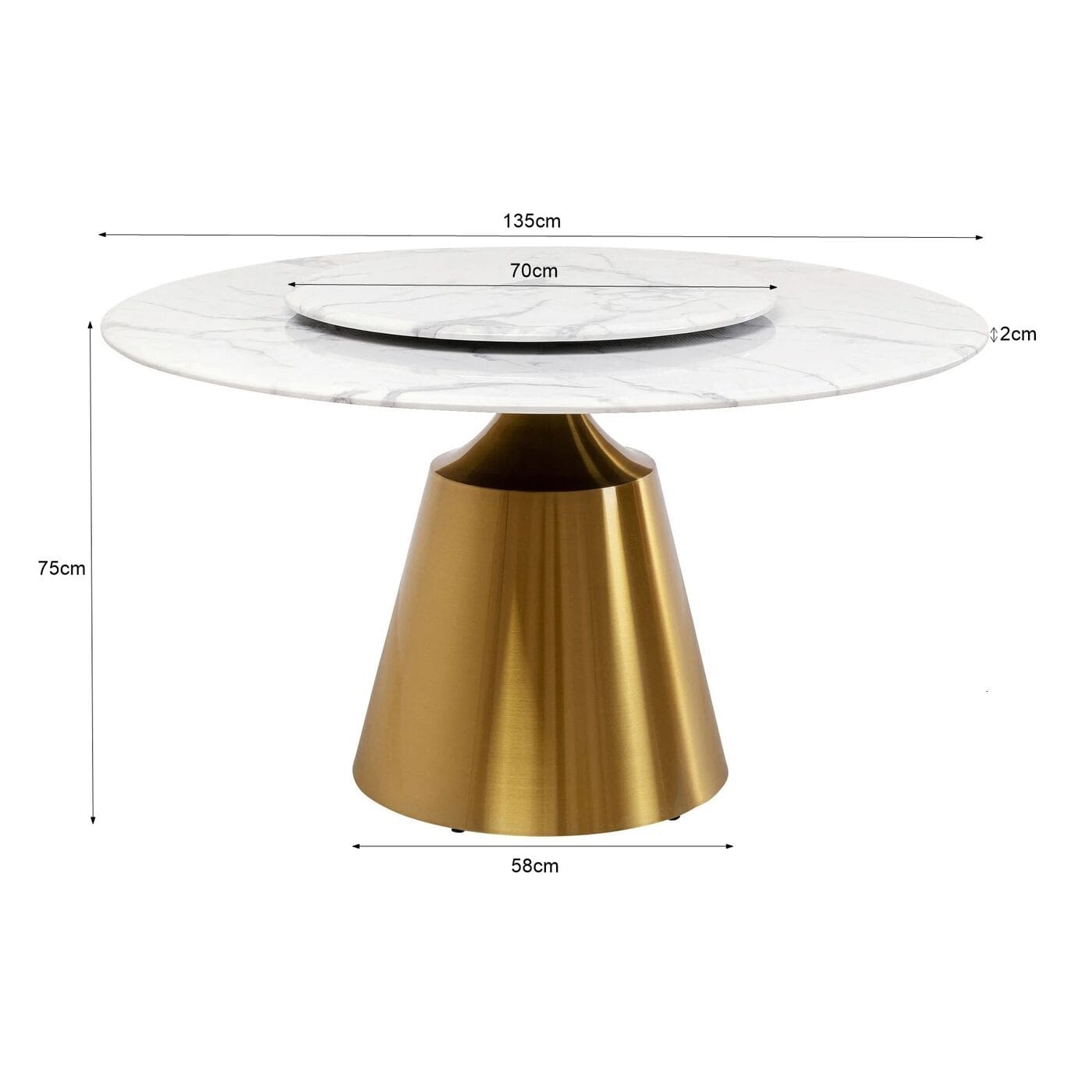 Tafel Lucia Ø135cm Kare Design Eettafel 86956