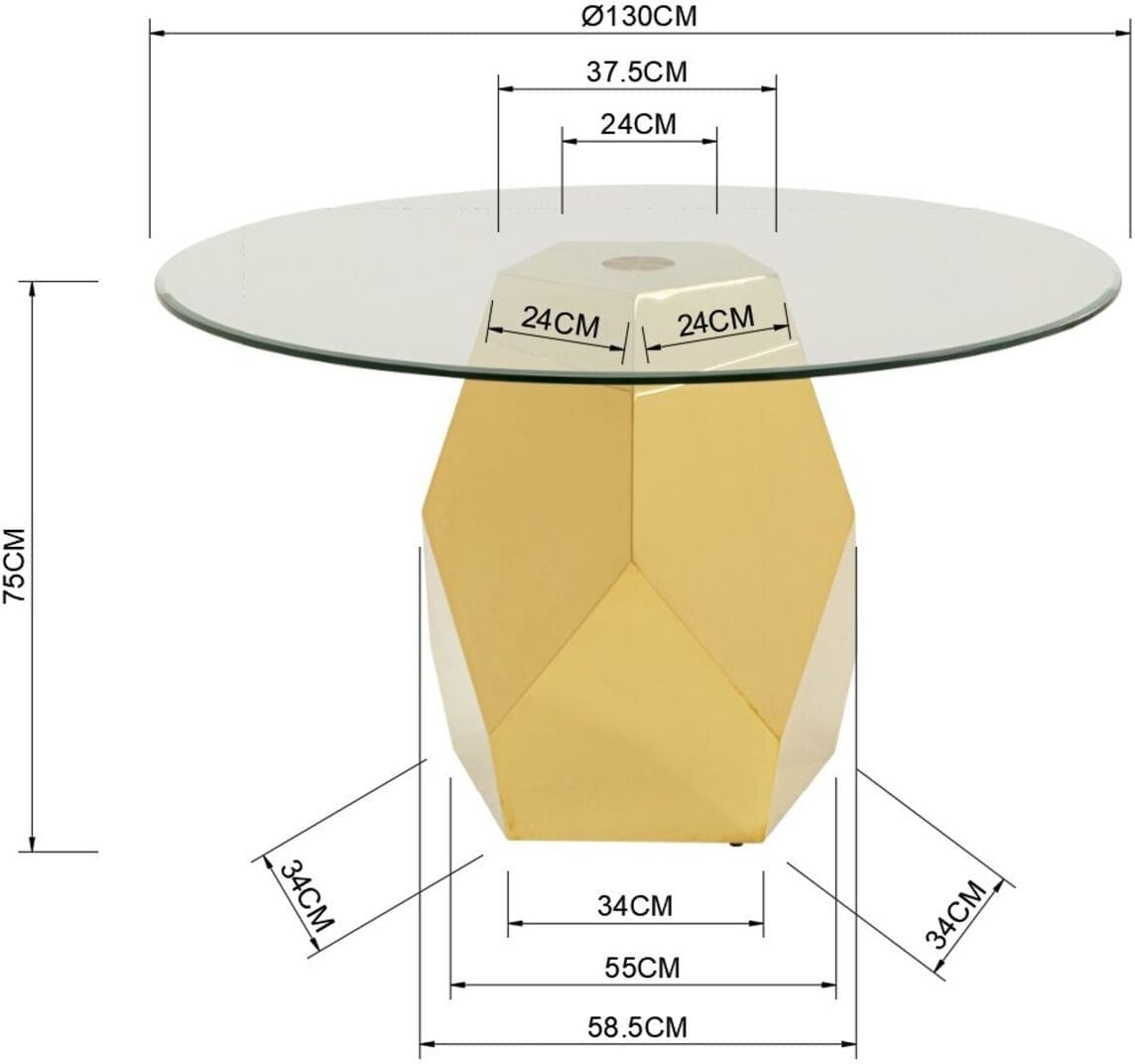 Tafel Ricchezza Ø130cm Kare Design Eettafel 70705