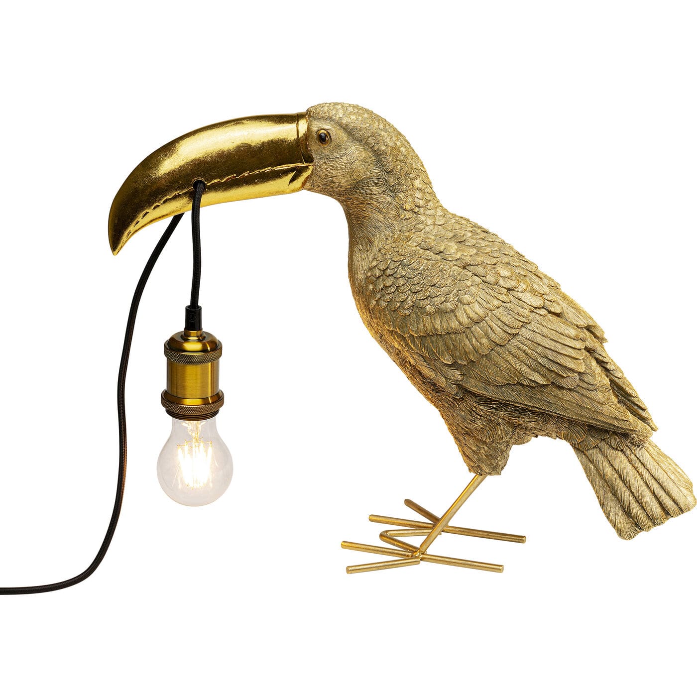 Tafellamp Toucan Gold 42cm Kare Design Tafellamp 56858