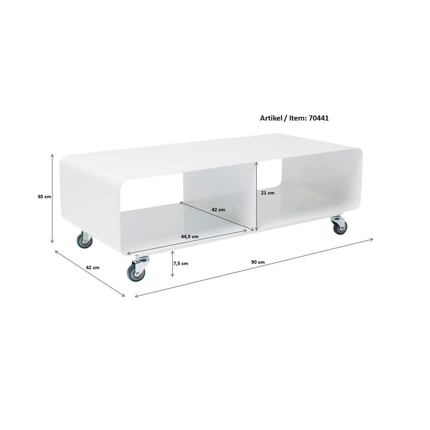 Tv-dressoir Lounge M Grey 90x30cm Kare Design Tv-meubel|Tv-dressoir 85868