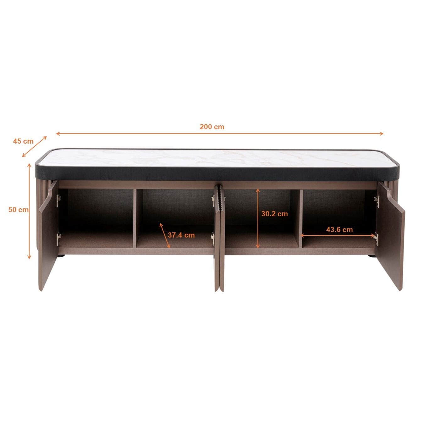 Tv-dressoir Phoenix 200x50cm Kare Design Tv-meubel|Tv-dressoir 70049