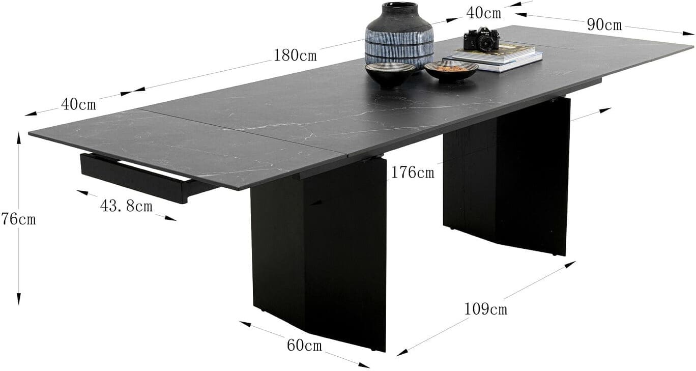 Uitschuiftafel Novel 180(40+40)x90cm - Afbeelding 23
