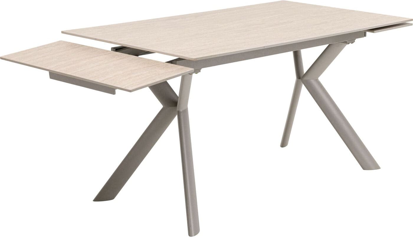 Uitschuiftafel Xenia Travertin 140(+30+30)x80cm Kare Design Uitschuiftafel 71139
