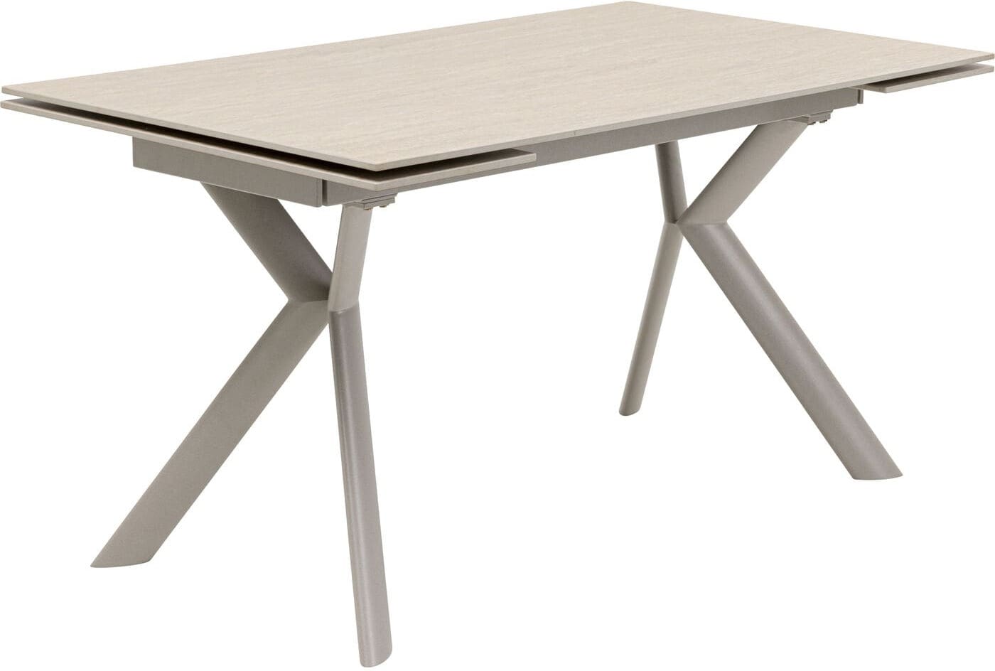 Uitschuiftafel Xenia Travertin 140(+30+30)x80cm Kare Design Uitschuiftafel 71139