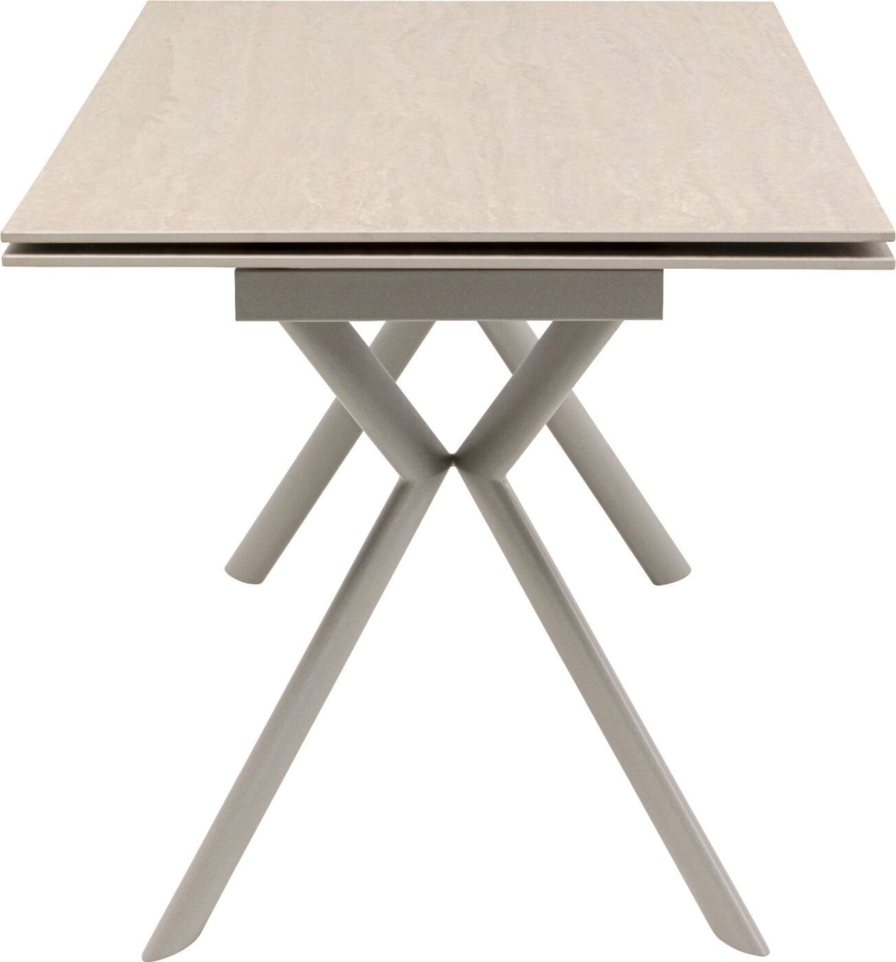 Uitschuiftafel Xenia Travertin 140(+30+30)x80cm Kare Design Uitschuiftafel 71139