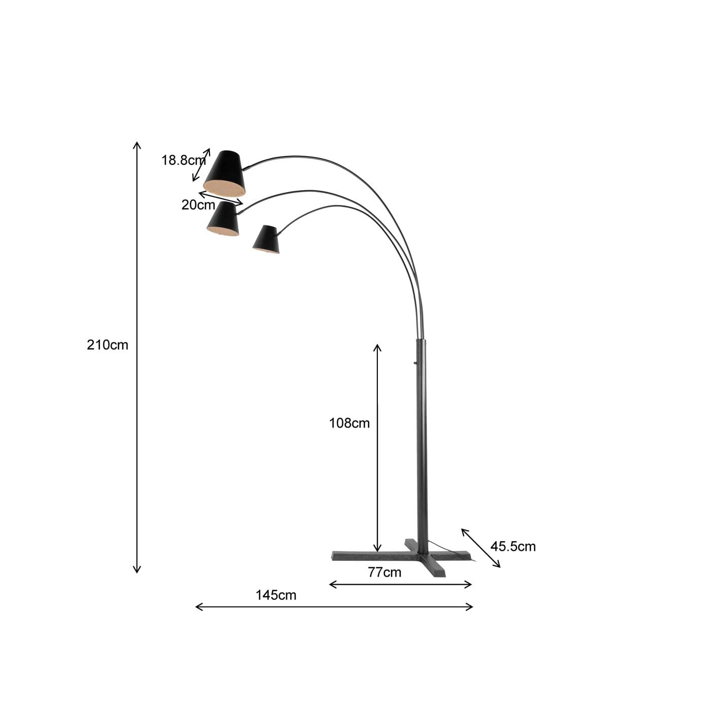 Vloerlamp Cappellino Black Matt Kare Design Vloerlamp 57297