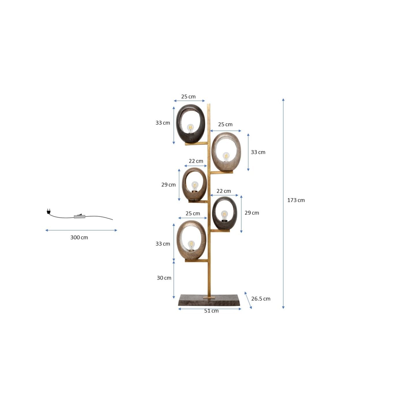 Vloerlamp Five Loops - 173cm - Afbeelding 19
