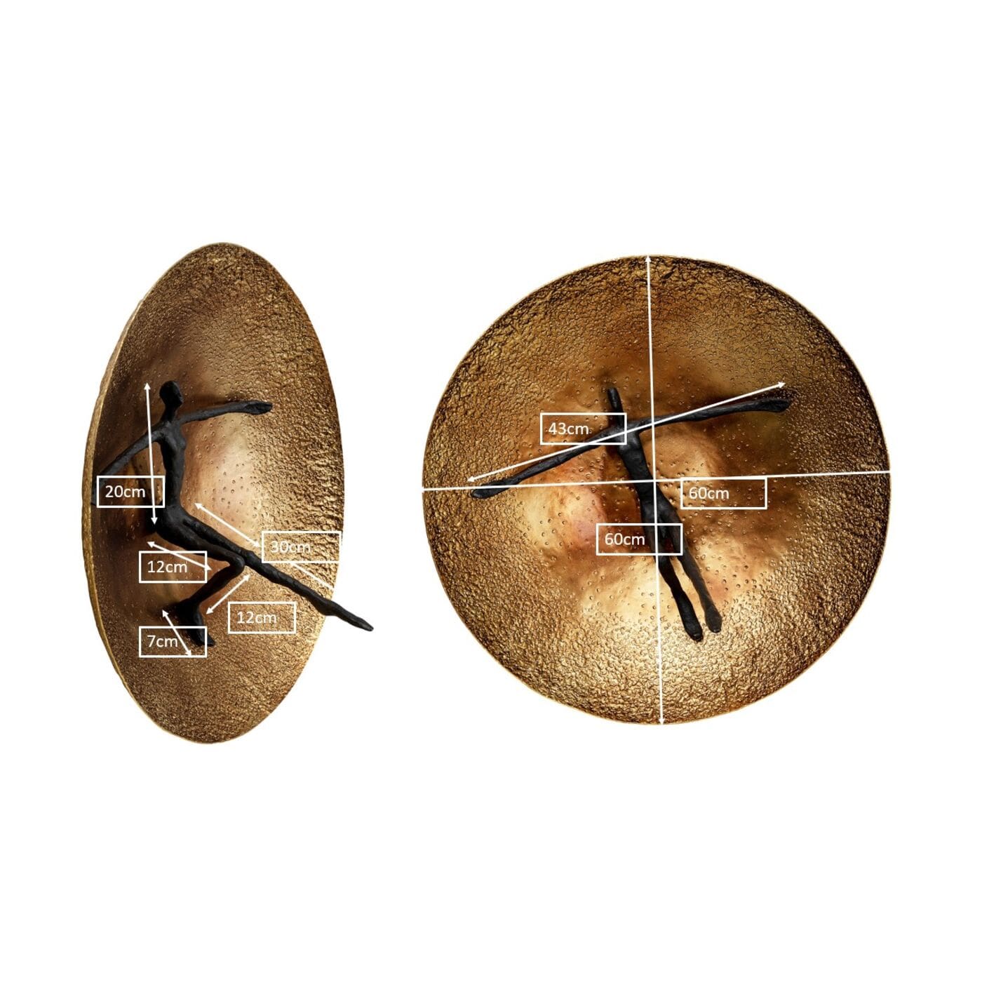 Wanddecoratie Umano Brass Ø59cm Kare Design Wanddecoratie 54378