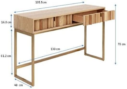 Wandtafel Concertina Nature 136x40cm Kare Design Wandtafel 86775