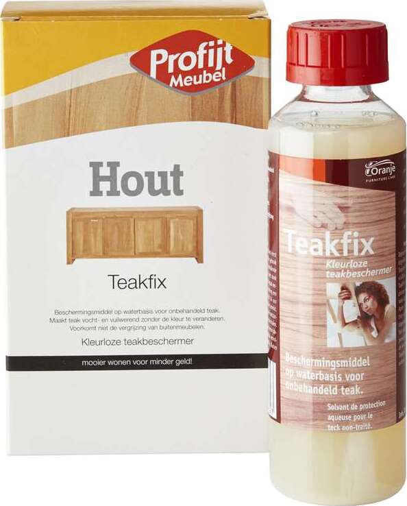 Profijt Meubel Teakfix kleurloze teakbeschermer Bruin|Naturel Onderhoudsmiddel