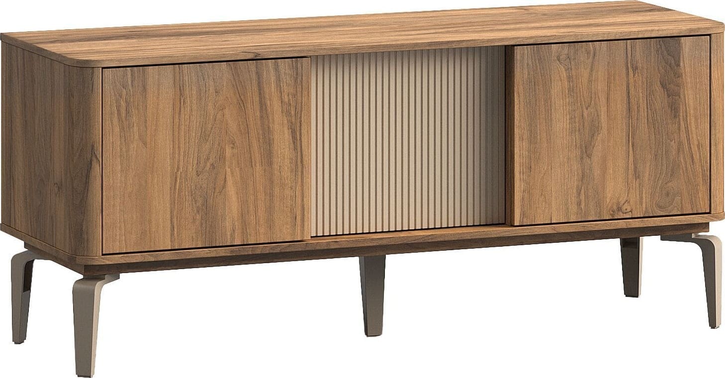 Profijt Meubel Tv-meubel Lodetto 141 cm deur champagnekleur Naturel Tv-meubel|Tv-dressoir