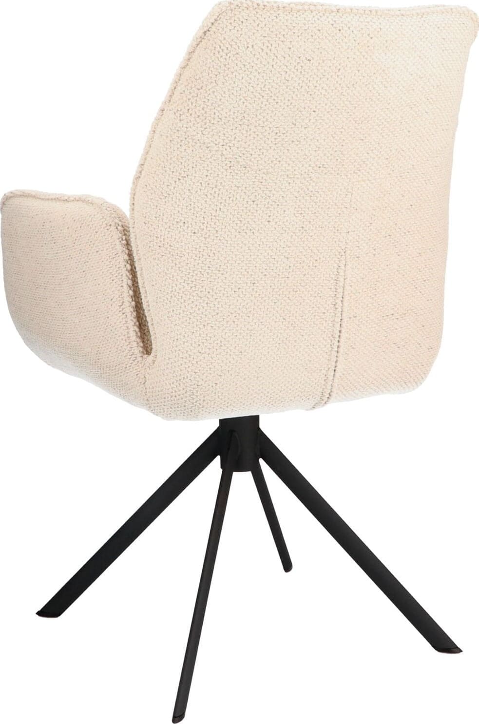 Pronto Wonen Eetkamerstoel Ombrone draaibaar ecru Beige|Wit Eetkamerstoel