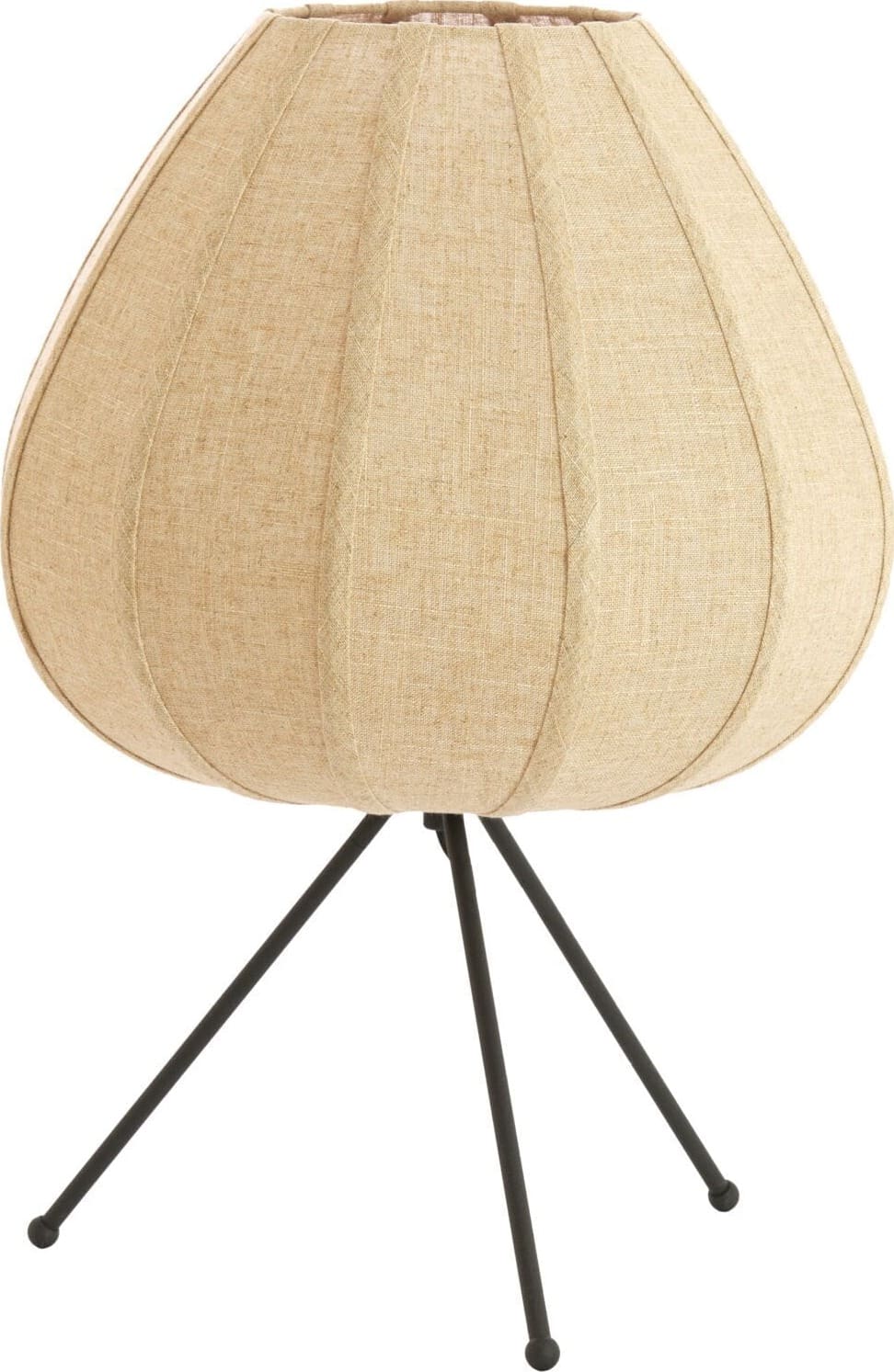 Pronto Wonen Tafellamp Moscito zwart ecru linnen 1-lichts Beige|Wit Verlichting