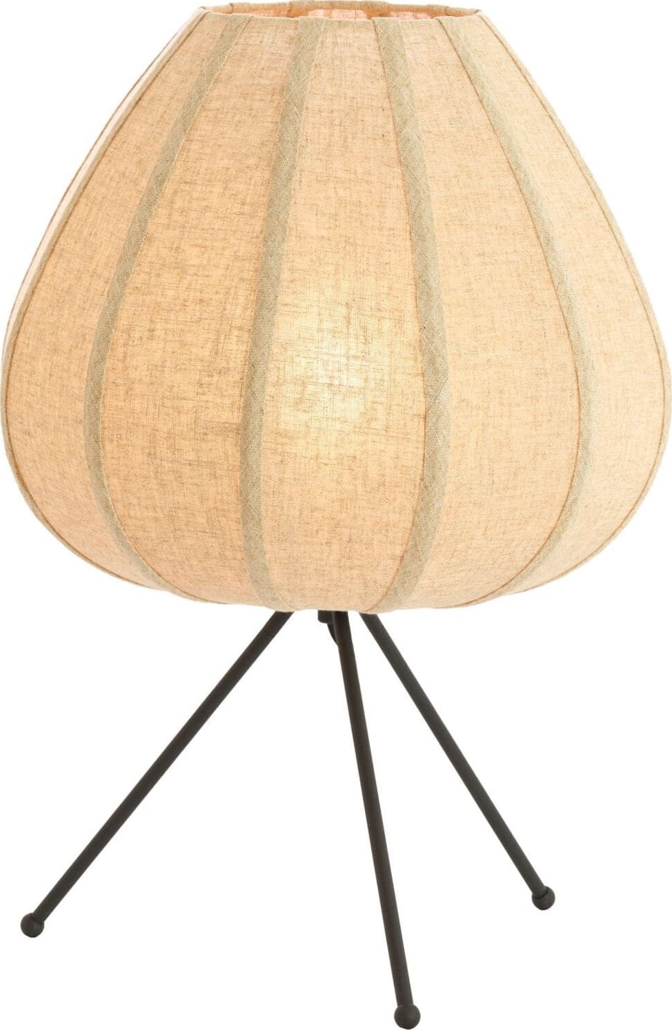 Pronto Wonen Tafellamp Moscito zwart ecru linnen 1-lichts Beige|Wit Verlichting