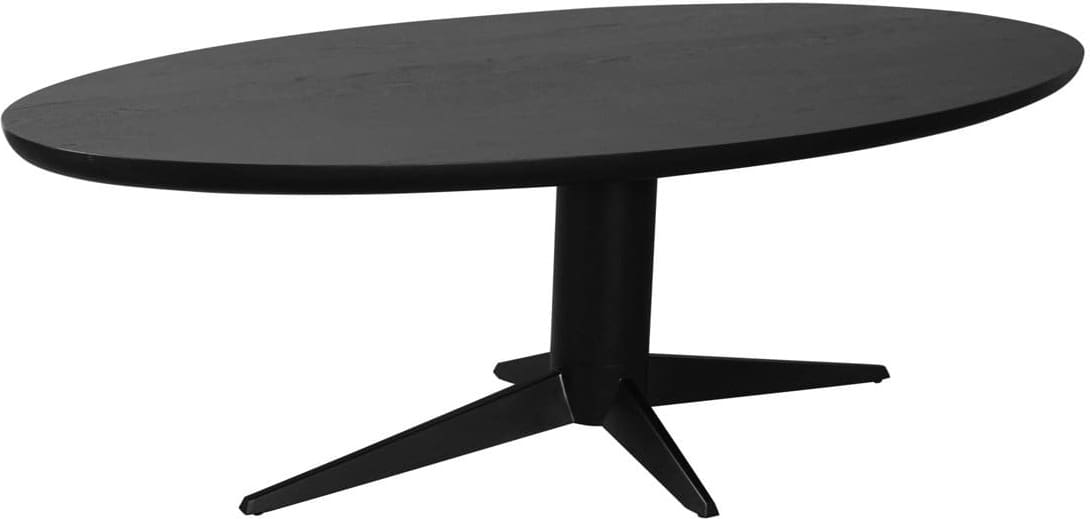 Richmond Interiors Eettafel Rayford black oval 230 Zwart Eettafel